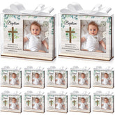 Vercraft baptism frame wood 12pc set ready for keepsake photos