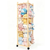 Vercxlyra stuffed animal zoo storage front view enables quick access to plush toys.