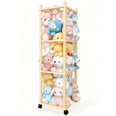 Vercxlyra stuffed animal zoo storage front view enables quick access to plush toys.