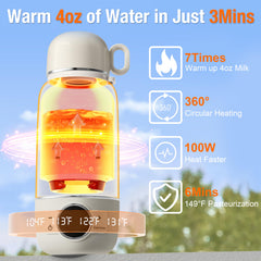 Veroline 10400mAh battery powers warming six to seven bottles per charge.