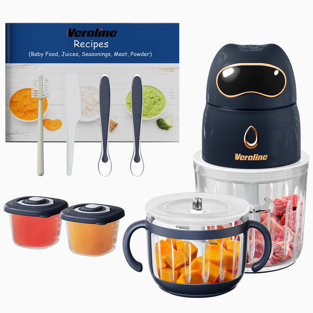 Veroline baby food maker unit with multi-function blades for smooth puree