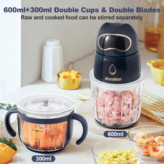 Veroline double cups and blades for separate prep