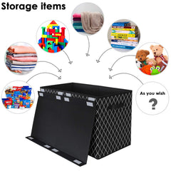 VERONLY toy chest box with flip-top lid protects contents from dust