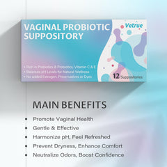 Vetrue vaginal probiotic suppository being applied before bed for nightly hydration and relief