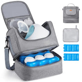 VEVOR breast pump bag with insulated foil pockets keeps milk cool on commutes.