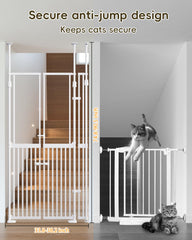 VEYUMILY auto-close dual doors keep pets contained while you pass