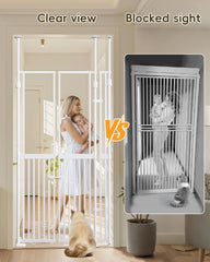 VEYUMILY extra tall gate provides secure containment for larger pets