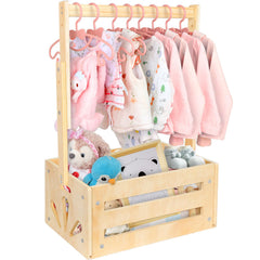 Vibaruta wooden baby shower crate with smooth edges for safe nursery storage.