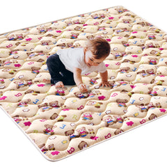 Vibe Bear high-density foam play mat 50x50 flat lay for spacious play