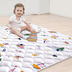 Vibe Bear machine-washable baby play mat for easy cleaning.