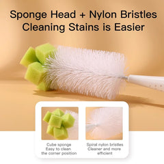 Vibkow bottle cleaner with suction-base storage on counter