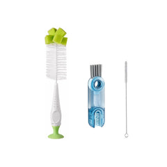 Vibkow sponge bottle cleaner head with nylon bristles for deep bottle cleaning