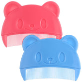 VICASKY cradle cap comb blue bear with fine teeth for gentle scalp care.