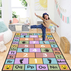 VICIKOIA non-slip backing keeps kids safe while they hop and learn.