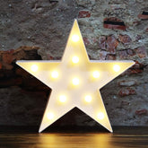 Vicila LED marquee star night light provides safe, warm illumination for kids' rooms.