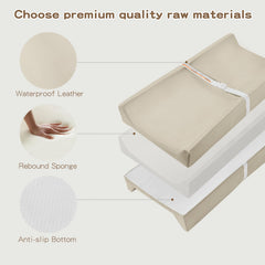 Vicorise soft PU leather changing pad stays cool and comfortable for baby