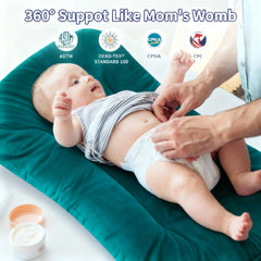 Vicorise baby lounger extended space demonstrates roomier design for growing infants.