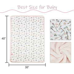 VigorSpring Rainbow Baby Blanket — rainbow print in flannel fabric for everyday comfort.