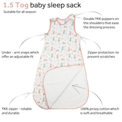 VigorSpring soft cotton fabric highlighting breathable, skin-friendly sleep sack