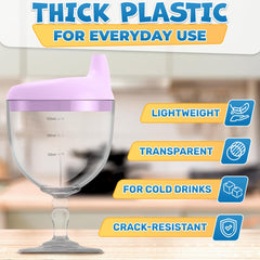 VIKROM 5 oz toddler sippy cup with lid for on-the-go sipping.