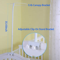 Vilemoon mosquito-net clip-on holder ensures quick setup on most cribs.