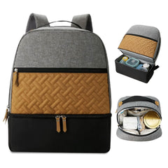 Village of Many Baby Diaper Bag Backpack insulated bottle pocket keeps milk at the right temperature.