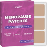 VIORY menopause relief patches front label for convenient natural support.