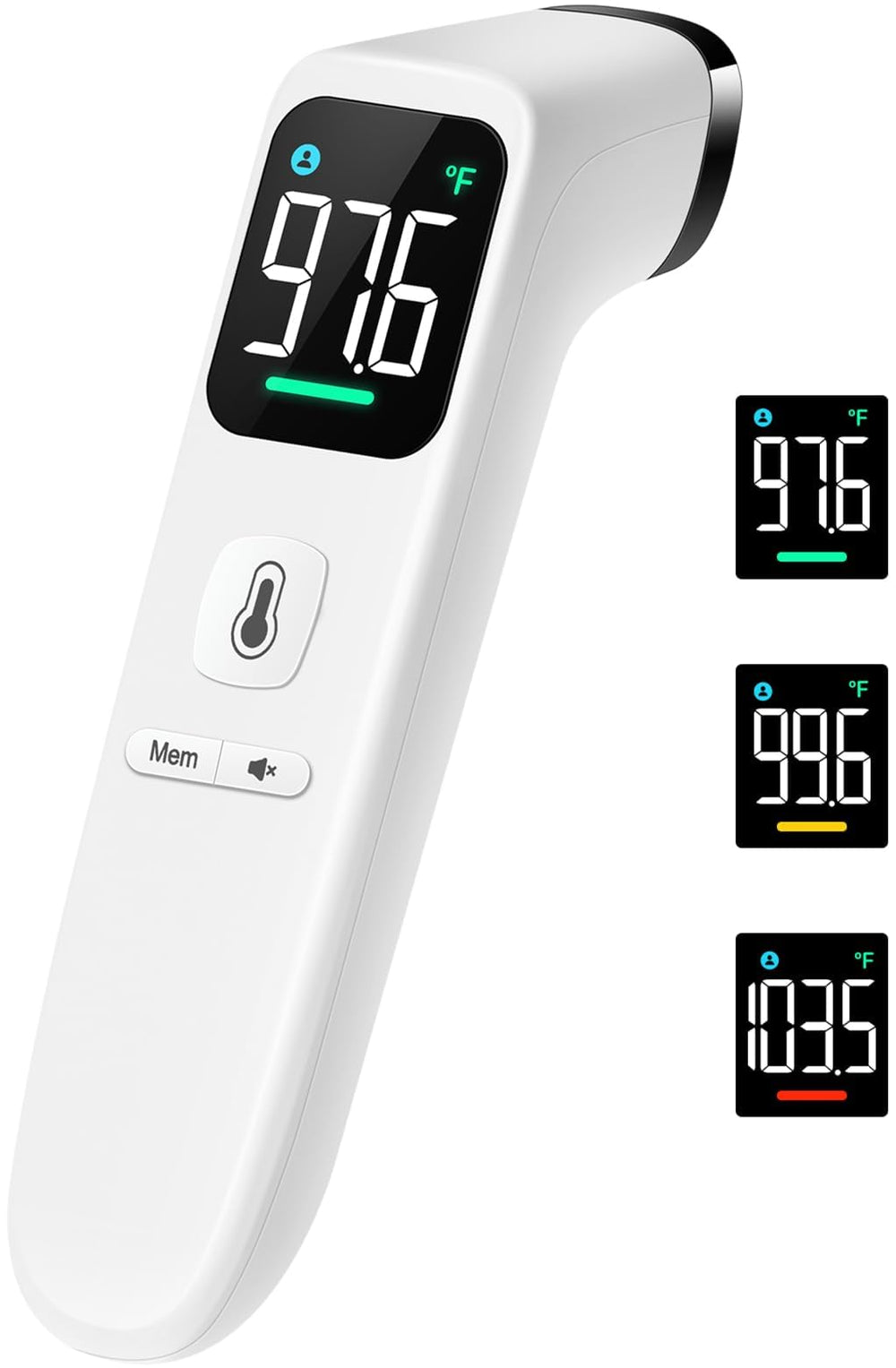 Viproud touchless thermometer performing forehead reading for quick, accurate results.