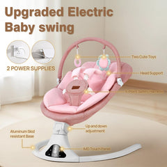 Viriwebaby baby swing with 5-speed settings for customizable comfort.