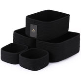 VIRETH HAUS cream basket on shelf for tidy storage and soft-touch organization.