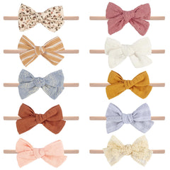 VISBL baby headband with pink lace bow for gentle newborn photos