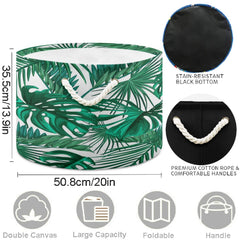 Visesunny canvas storage basket complements a modern living room.