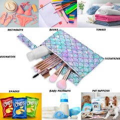 Visesunny wet bag with snap handle attached to stroller for easy travel