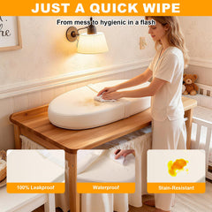 VISFAPAER contoured pad with high-density foam delivers gentle support for babies