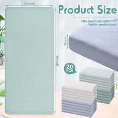 VitalCozy 24x48-inch crib sheets fitted around standard mats