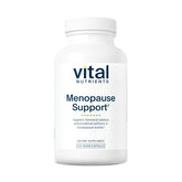 Vital Nutrients Menopause Support bottle front showing vegan herbal blend for balance