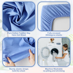 VitalCozy 24x48-3-inch crib sheets fit standard nap mats.