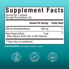 Vitalibre DIM with black pepper extract pour emphasizing absorption support.