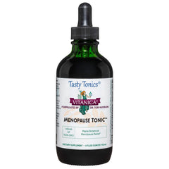 Vitanica Menopause Tonic bottle with maple flavor for daily symptom support