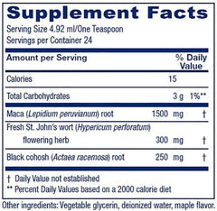 Vitanica Menopause Tonic label closeup highlighting herbal blend