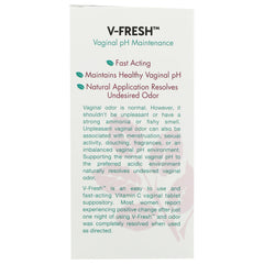 Hands apply Vitanica V-Fresh for nightly vaginal pH care