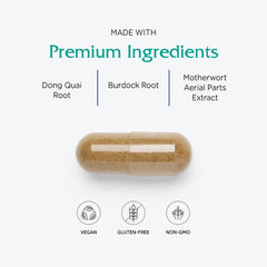 Front label of Vitanica Phase II showing vegan, organic formulation