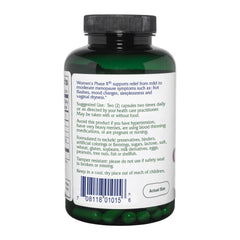 Vitanica Women's Phase II capsules poured from bottle, ready for daily menopause support.