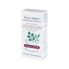 Vitanica Yeast Arrest packaging with brand and product name highlights