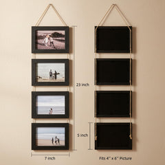 Vittqsuier frame includes hanging hardware for easy wall installation.