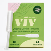 Viv for Your V organic cotton tampons regular show soft fibers for comfortable protection.