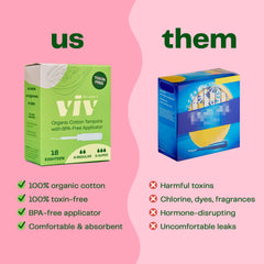 Viv for Your V smooth applicator tip supports comfortable insertion.