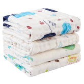 Viviland baby burp cloth in elephant pattern offers gentle protection and high absorbency.