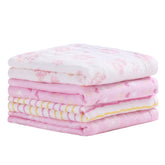 Viviland baby muslin burp cloths stacked for quick cleanup after feeds.