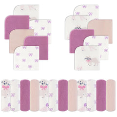 Viviland 24-pack washcloths packshot showing soft fabric and large size for babies